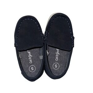 Cat & Jack Boys‎ Navy Blue Loafers Size 5 Toddler Casual Slip On Shoes